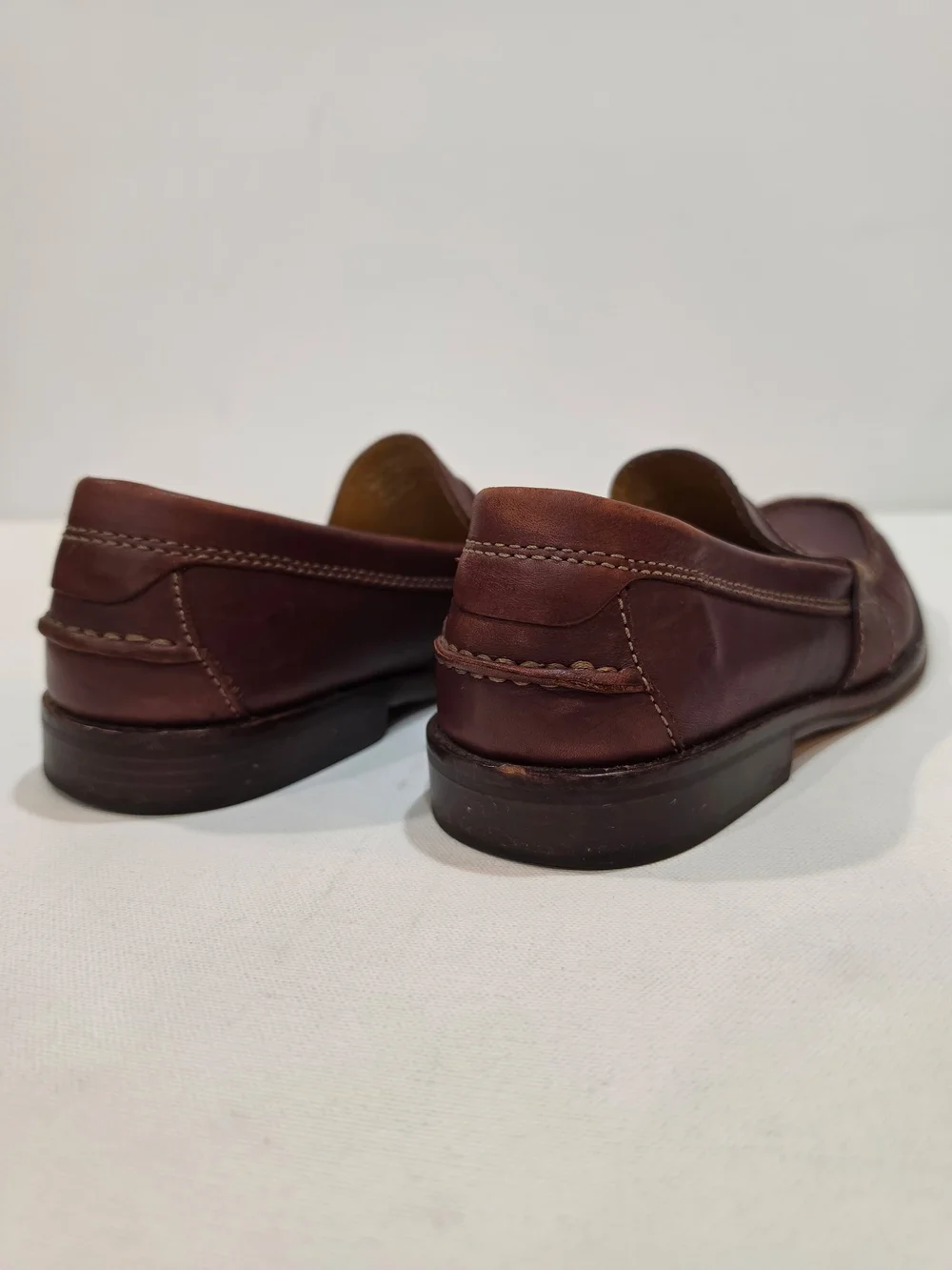 509. Clarks Brown Leather Penny Loafers Slip On Shoes Men's Size 7.5 M 61821